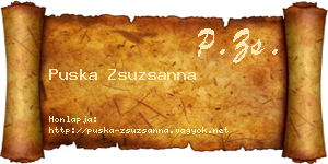 Puska Zsuzsanna névjegykártya